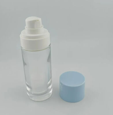 Dispensador de soro de frasco de bomba de loção sem ar de vidro 15 ml 30 ml 50 ml