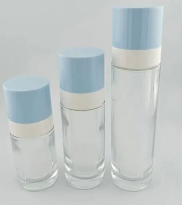Dispensador de soro de frasco de bomba de loção sem ar de vidro 15 ml 30 ml 50 ml