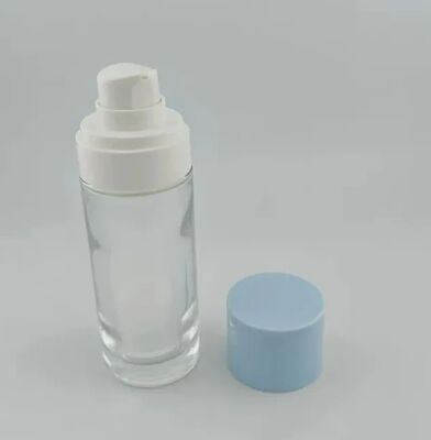 Dispensador de soro de frasco de bomba de loção sem ar de vidro 15 ml 30 ml 50 ml