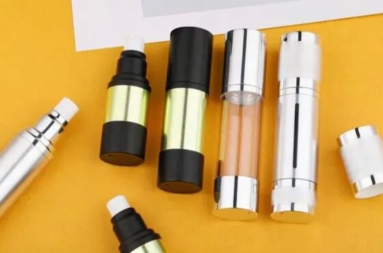 Botão de plástico de vácuo sem ar para cosméticos Loção de creme para cuidados com a pele