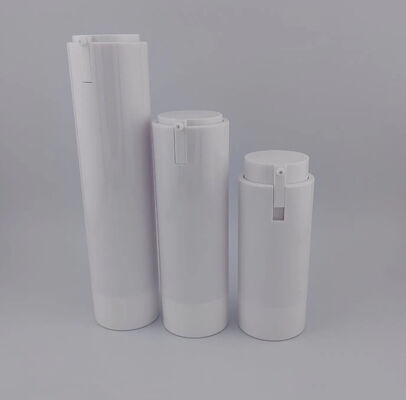 Bottle de bomba portátil branca sem ar e conveniência de viagem para cuidados faciais