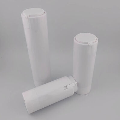 Bottle de bomba portátil branca sem ar e conveniência de viagem para cuidados faciais