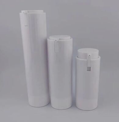 Bottle de bomba portátil branca sem ar e conveniência de viagem para cuidados faciais