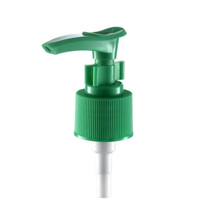 24/410 Loção distribuidora de material PP verde personalizado, bomba com fecho de clip para sabão líquido Loção de cuidados com a pele