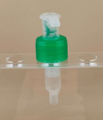 Novo projeto de bomba de loção clara e verde para shampoo