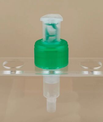 Novo projeto de bomba de loção clara e verde para shampoo