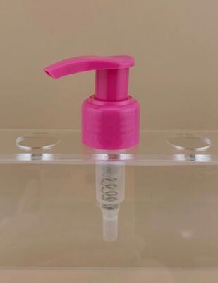 Novo design rosa esquerda-direita bomba de loção para cosméticos