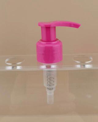 Novo design rosa esquerda-direita bomba de loção para cosméticos