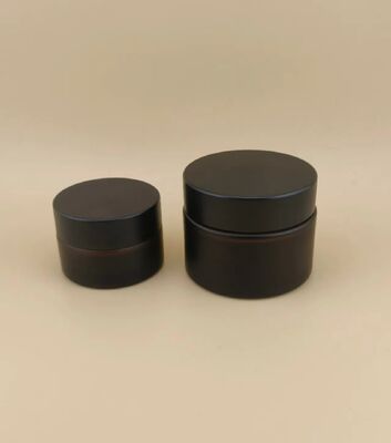 Nice Design Óculos Negros Krema Jar com tampa de parafuso para loção