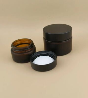 Nice Design Óculos Negros Krema Jar com tampa de parafuso para loção