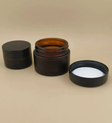 Nice Design Óculos Negros Krema Jar com tampa de parafuso para loção