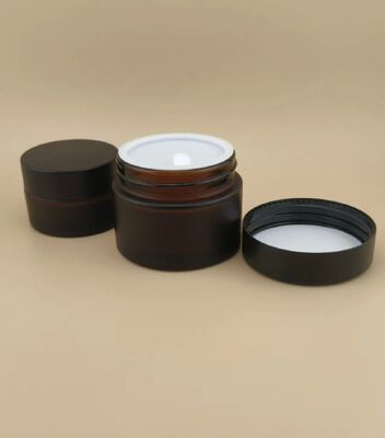 Nice Design Óculos Negros Krema Jar com tampa de parafuso para loção