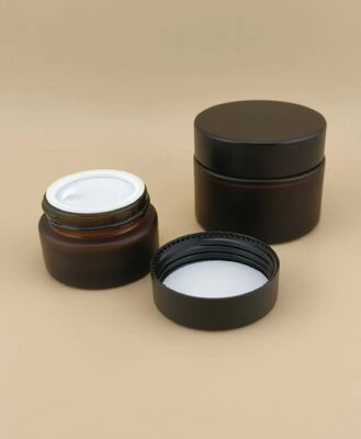 Nice Design Óculos Negros Krema Jar com tampa de parafuso para loção