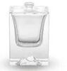 Garrafa de perfume de vidro 100 ml Garrafa de vidro quadrada Garrafa clara com pulverizador