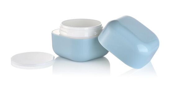 30g Gráfico de cosméticos para cuidados com a pele PP frasco de plástico quadrado para creme