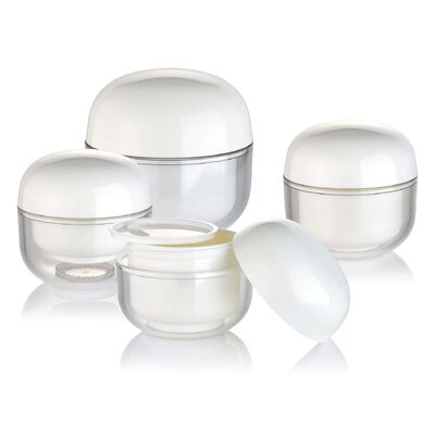 OEM Branco PP 30g Creme Cosmético Jar redondo com tampa para cosméticos