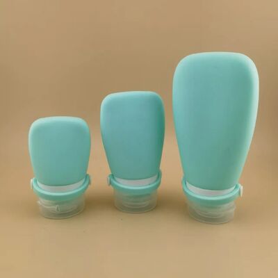 Garrafas de viagem de silicone para recipiente de recarga Conjunto de garrafas de higiene pessoal de viagem de silicone à prova de vazamento