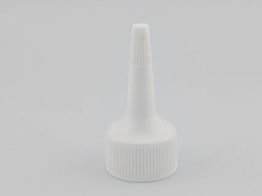 Cobertura do dispensador de garrafas 24 mm, tampa de parafuso de fecho com costelas brancas