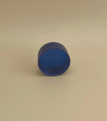 Capuz de plástico azul escuro para garrafas de cuidados com a pele