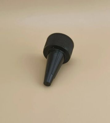 Capuz de parafuso de geleia de plástico com costelas pretas para garrafas de tinta