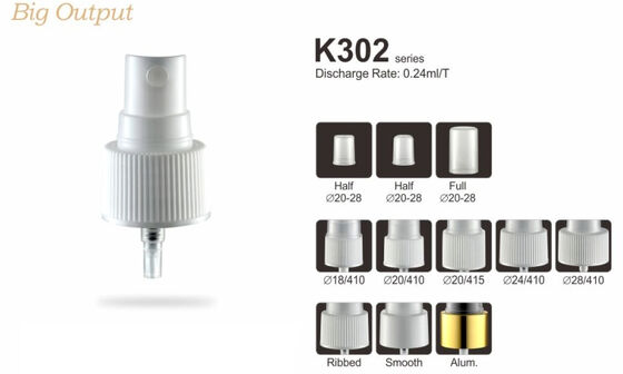 Pulverizador plástico K302 da névoa do pulverizador 20/410 da névoa do perfume dos PP plásticos