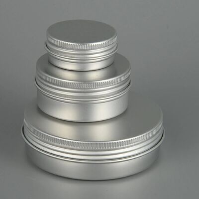 5ml 15ml 30ml 50ml 100ml 150ml 200ml Recipiente de alumínio Frasco de lata de alumínio dourado para embalagem de creme cosmético Frasco de alumínio de metal