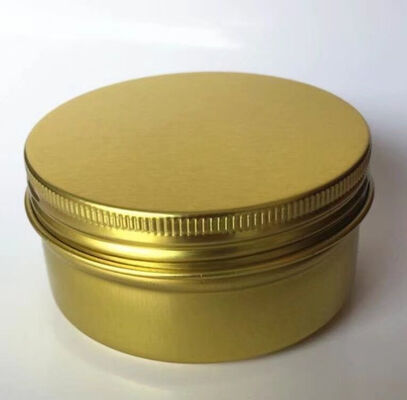 5ml 15ml 30ml 50ml 100ml 150ml 200ml Recipiente de alumínio Frasco de lata de alumínio dourado para embalagem de creme cosmético Frasco de alumínio de metal