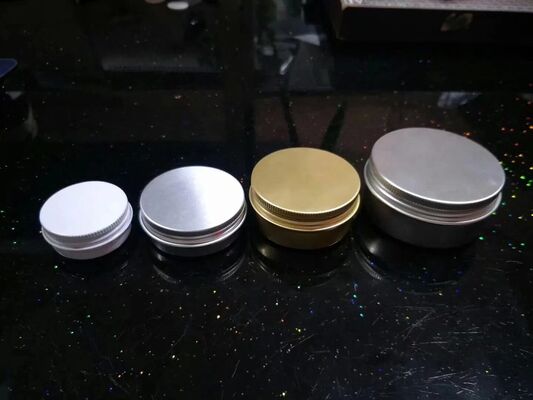 5ml 15ml 30ml 50ml 100ml 150ml 200ml Recipiente de alumínio Frasco de lata de alumínio dourado para embalagem de creme cosmético Frasco de alumínio de metal