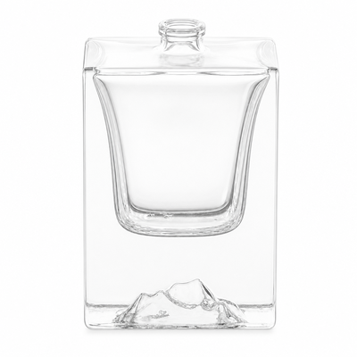 Garrafas de vidro de perfume vazias super transparentes de alta qualidade de 50ml Frasco de perfume de vidro