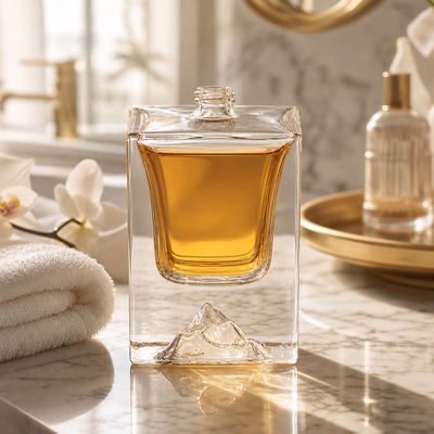 Garrafas de vidro de perfume vazias super transparentes de alta qualidade de 50ml Frasco de perfume de vidro