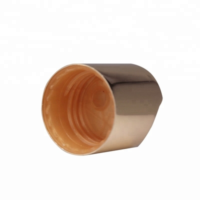 Parte superior de alumínio cosmética do disco do ouro, K901-5 Flip Top Bottle Lids Nonspill