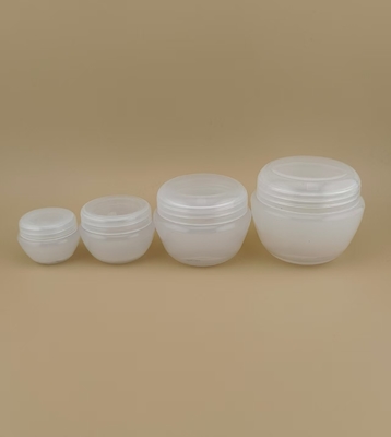 Frasco de creme de plástico transparente com tampa de parafuso para cuidados com a pele