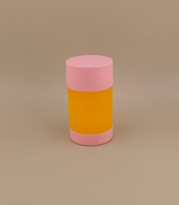 Embalagem de bálsamo labial de tipo rotativo rosa mate 2306 para batons