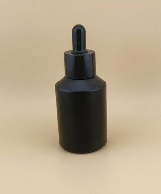 Delicado Design Bottle Dropper de vidro preto para Essência Facial
