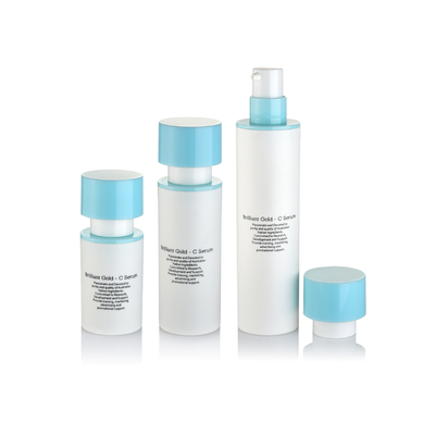 Frasco de bomba sem ar para loção, creme, sérum e spray de plástico para cuidados cosméticos com a pele a vácuo