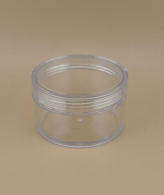 Frasco de creme de plástico transparente com tampa de rosca para cosméticos