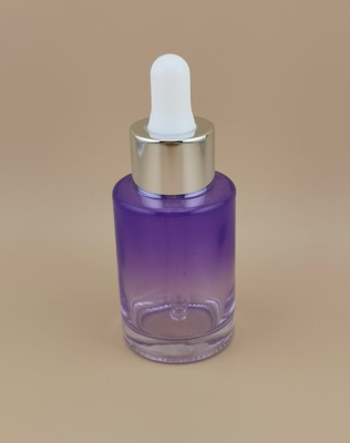 Novo Design Clare Mudança Gradual Roxo Liso Redondo Bottle Dropper K-GBL30 para Essence