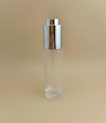 Design Delicado Frasco Conta-Gotas Redondo Liso e Transparente Longo K-GBL30 para Essência