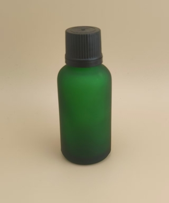 Delicado Design Garrafa de Vidro Verde Escuro Luminoso para Essence