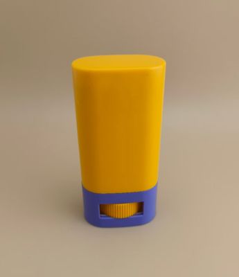 Embalagem de bálsamo labial liso amarelo e roxo 2304 para batons