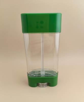 Embalagem de bálsamo labial liso e transparente com tampa verde 2315 para batons